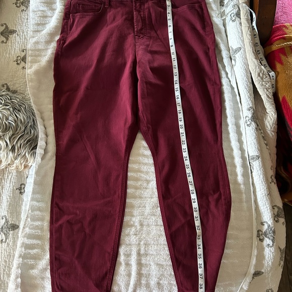 7 For All Mankind Jen 7 Burgundy Ankle Skinny Pant NWT Size 18 - Picture 8 of 8